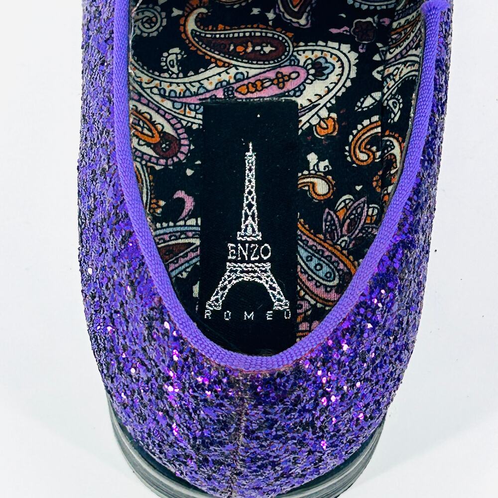 ENZO PURPLE GLITTER SHOES - Picture 7 of 9
